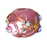 Бусина стеклянная "Венецианская", шарик 10мм, цвет Розовый