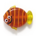 Бусина \"Рыбка жизнерадостная\" желто-оранжевая, 17х22мм