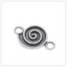 Коннектор "Спираль", серебро Бали, 16х10мм